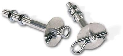 Moroso Hood Pin Set - 3/8in - Aluminum - 2 Pack