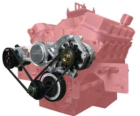 Moroso Chevrolet Big Block Alternator & Vacuum Pump Mount - CSR Water Pump - 130mm Alternator