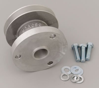 Moroso Chevrolet Small Block (w/Long Pump) Crankshaft Pulley - Single Groove - Cast Aluminum
