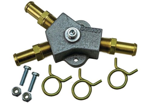 Moroso Universal Fuel Block Kit - 1/2in Hose Inlet w/Two 1/2in Hose Outlets