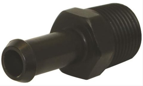 Moroso Air/Oil Separator Fuel Line Fitting - 3/8in to 3/8in Hose - Straight - Black - Single