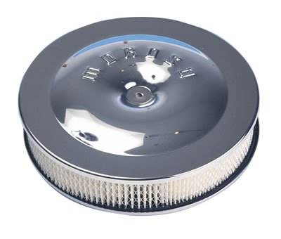 Moroso Race/Street Air Cleaner - 11-1/2in x 2-3/8in Filter - Steel - Chrome Plated