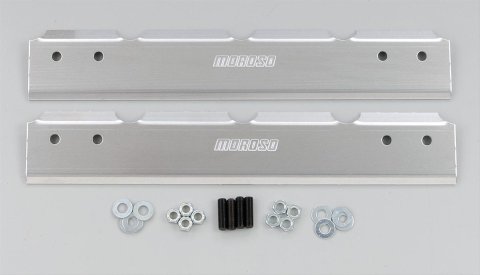 Moroso Chevrolet Small Block/Ford 289-302 (w/Stamped Rocker Arms) Valvetrain Oil Deflector - Alum