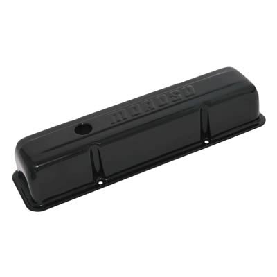 Moroso Chevrolet Small Block Valve Cover - Black Powder Coat - Single