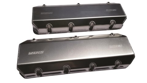 Moroso Brodix DN9 (w/3in Cylinder Heads) Valve Cover w/Billet Rail - Aluminum - Pair