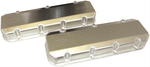 Moroso Chevrolet Big Block Valve Cover w/Billet Rail - 3in - Exhaust Pockets/Intake Tubes - Aluminum