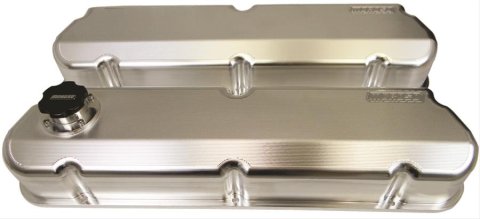 Moroso Ford 302/351W Valve Cover w/Fill Cap - 2.875in - Billet Aluminum - Pair