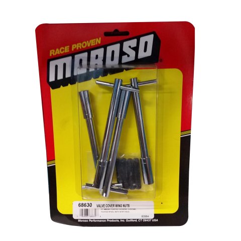 Moroso Valve Cover Wing Nuts - 5/16in-18 x 1-3/8in - Steel - Chrome Plated - 4 Pack