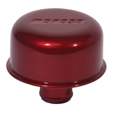 Moroso Valve Cover Breather - 1.22in Diameter - One Piece Push-In Type - Red Powder Coat