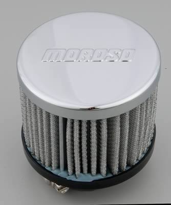 Moroso Filtered Valve Cover Breather - Clamp-On - No Hood - 1.5in ID