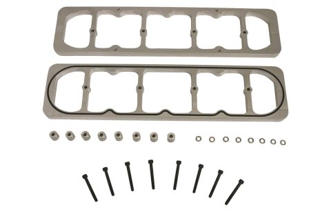 Moroso Chevrolet Small Block Valve Cover Adapter - GM LS Cylinder Heads - Billet Aluminum