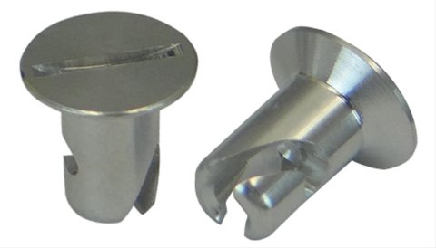 Moroso Quick Fastener - Flush Head - 5/16in x .400in - Aluminum - 10 Pack