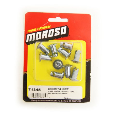 Moroso Quick Fastener - Oval Head - 5/16in x .500in - Steel - 10 Pack