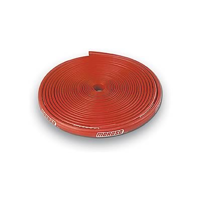 Moroso Insulated Spark Plug Wire Sleeve - 8mm - Red - 25ft Roll