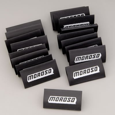 Moroso Spark Plug Shrink Sleeves - Black - 18 Pack