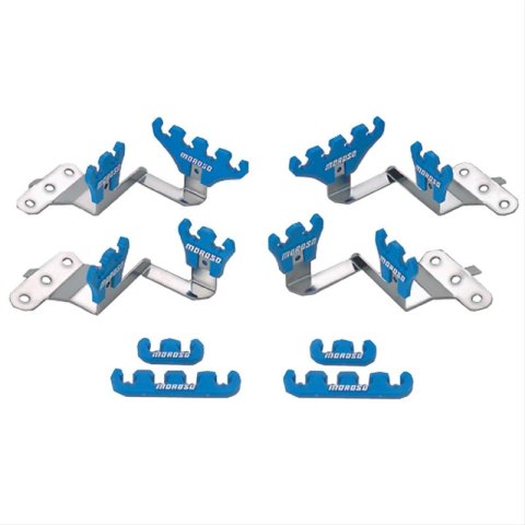 Moroso Chevrolet Small Block Ignition Wire Loom Kit - Centerbolt - 7-9mm - Blue