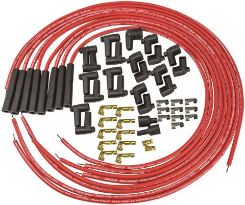 Moroso Universal Ignition Wire Set - Blue Max - Spiral Core - Unsleeved - Straight - Red