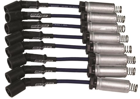 Moroso GM LS Ignition Wire Set - Ultra 40 - Unsleeved - Coil-On- 8in Wire - Blue