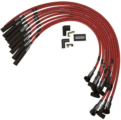 Moroso Chevrolet Big Block Ignition Wire Set - Ultra 40 - Unsleeved - HEI - Over Valve - Red
