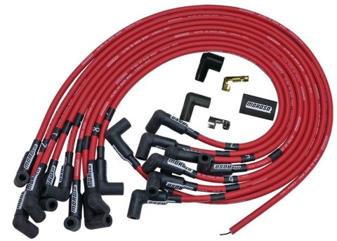 Moroso Chevrolet Big Block Ignition Wire Set - Ultra 40 - Unsleeved - HEI - Crab Cap - Red