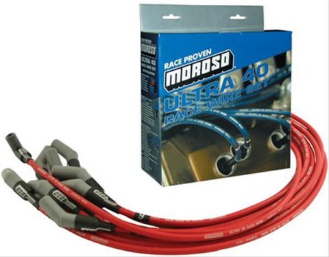 Moroso Ford 429-460 Ignition Wire Set - Ultra 40 - Unsleeved - HEI - Red