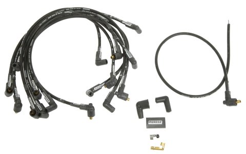 Moroso Chevrolet Small Block Ignition Wire Set - Ultra 40 - Unsleeved - Non-HEI - Over Valve - Black