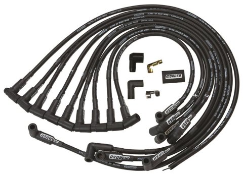 Moroso Chevrolet Small Block Ignition Wire Set - Ultra 40 - Unsleeved - HEI - Under Header - Black