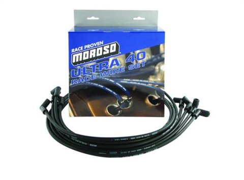 Moroso GM LS Ignition Wire Set - Ultra 40 - Unsleeved - Coil-On - Black