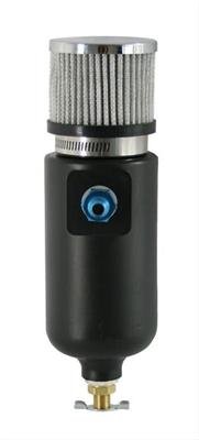 Moroso Breather Tank/Catch Can -6An Male Inlet - Black Polyethylene