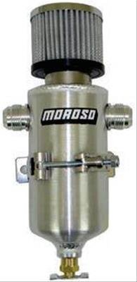 Moroso Breather Tank/Catch Can - Two -12An Male Fittings - Aluminum