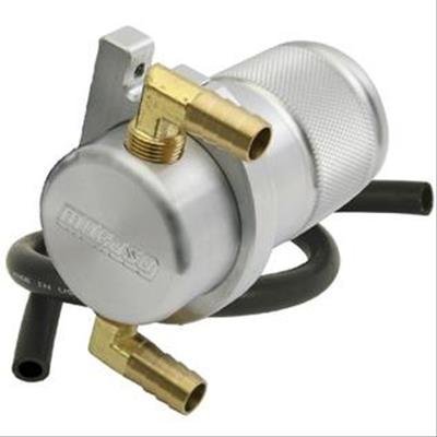 Moroso Universal Air/Oil Separator Catch Can - Small Body w/o Drain - Billet Aluminum - Raw Finish
