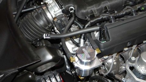 Moroso 14-19 Chevrolet Corvette (Non ZO6) Air/Oil Separator Catch Can - Large Body - Billet Aluminum