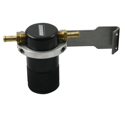 Moroso 08-14 Cadillac CTS-V Air/Oil Separator Catch Can - Small Body - Billet Aluminum -Black Finish
