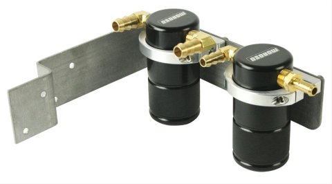 Moroso 08-14 Subaru WRX Air/Oil Separator Catch Can - Small Body - Billet Aluminum - Black Finish