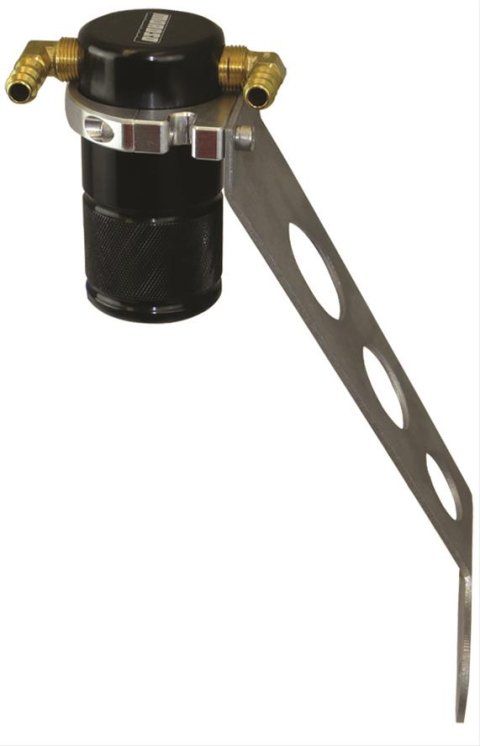 Moroso 05-13 Chevrolet Corvette/06-13 ZO6 Air/Oil Separator Catch Can - Billet Aluminum - Black