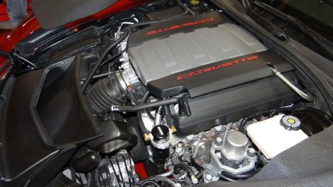 Moroso 14-19 Chevrolet Corvette (Non ZO6) Air/Oil Separator Catch Can - Small Body - Billet Aluminum