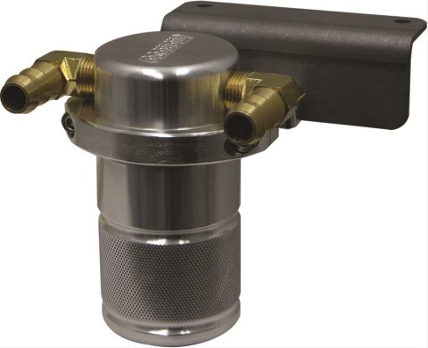Moroso 15-19 Dodge Charger/Challenger Hellcat Air/Oil Separator Catch Can - Small Body - Billet Alum