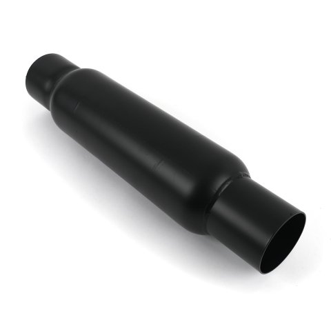 Moroso Spiral Flow Racing Muffler - 3in Inlet/Outlet x 4in Diameter x 12in Long - Steel