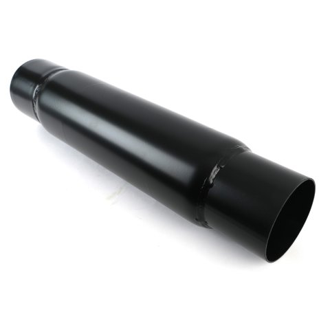Moroso Spiral Flow Racing Muffler - 3.5in Inlet/Outlet x 4in Diameter x 12in Long - Steel