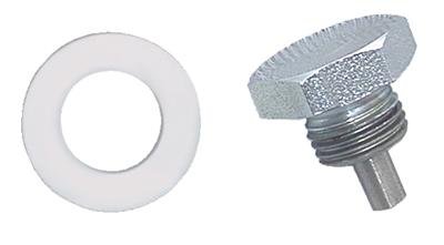 Moroso Oil Pan Drain Plug w/Nylon Washer - Clear Zinc