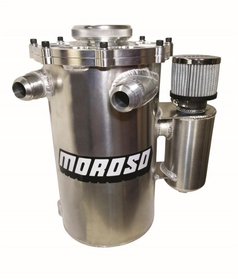 Moroso Dry Sump Oil Tank - Pro Mod - 13in Tall - 2 Piece - 7in Diameter -16An Fitting