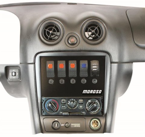 Moroso 99-04 Mazda Miata NB Radio Pocket Block Off Plate With Switches