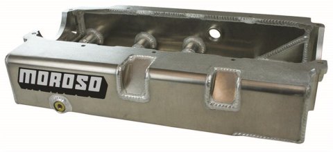 Moroso Small Block Chevy Asphalt Late Model Dry Sump 4.25in (w/3 Pick Ups) Aluminum Oil Pan
