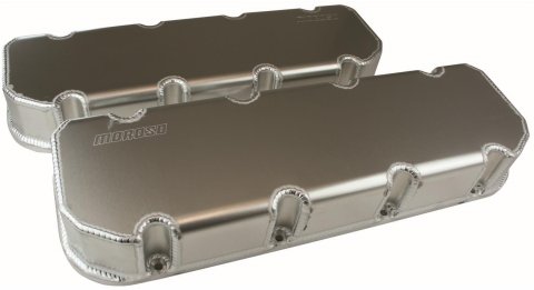Moroso SBC 4.5in Rox Head Fabricated Valve Cover w/o Oilers
