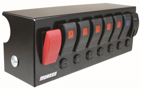 Moroso Switch Panel Rocker LED w/USB & Breakers Roll Cage