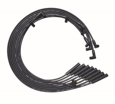 Moroso BB Chrysler Mopar 361/383/400/440 Str Plug HEI Unsleeved Ultra Spark Plug Wire Set - Black