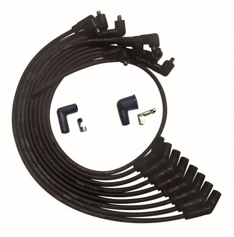 Moroso SB Ford 260289302 135 Deg Plug End Non-HEI Unsleeved Ultra Spark Plug Wire Set - Black