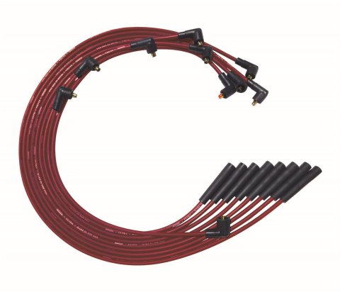 Moroso BB Chrysler Mopar 361/383/400/440 Str Plug Non-HEI Ultra Spark Plug Wire Set - Red