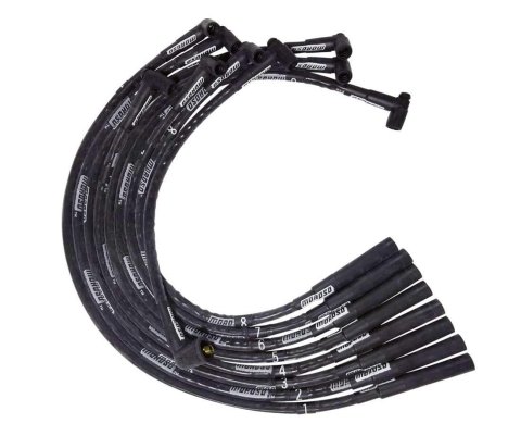 Moroso SB Chrysler Mopar Sleeved Str Plug HEI Dist Ultra Spark Plug Wire Set - Black