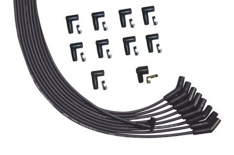 Moroso Universal V8 135 Deg Plug Unsleeved HEI Ultra Spark Plug Wire Set - Black